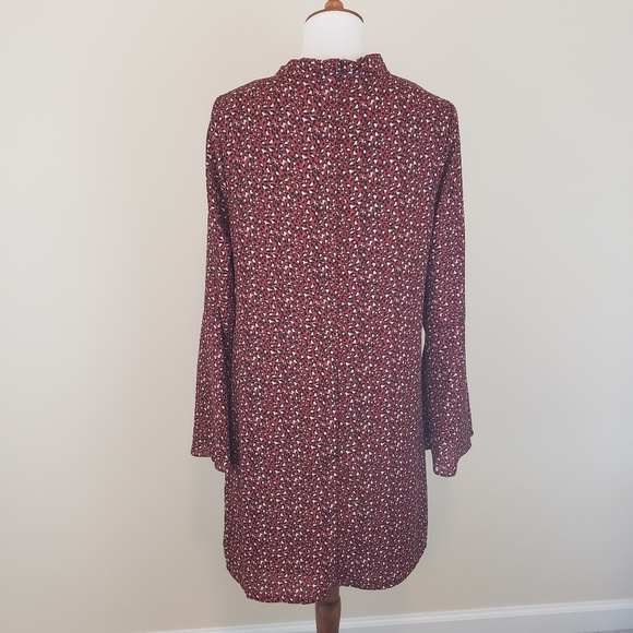 Bobeau Gigi Dress Black Red Brick Leopard Print - Picture 4 of 12